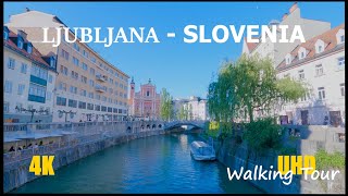 LJUBLJANA  Historical City Centre  Walking Tour  4K [upl. by Rumpf]