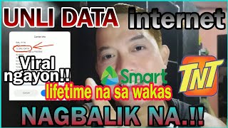 UNLIMITED DATA INTERNET NG TNT AT SMART NAGBALIK NA GOOD NEWS PERMANENT NA [upl. by Atnuahsal]