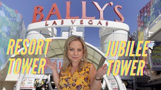 Ballys Las Vegas  2 Room Tours Resort Tower and Jubilee Tower Rooms ballys lasvegashotels [upl. by Gillie]