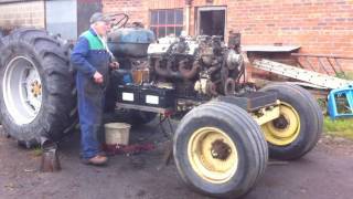 FORDSON MAJOR V8 CONVERSION  FIRST START IN TRACTOR [upl. by Aniger]