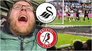 Swansea City 11 Bristol City  AWAY END LIMBS IN A QUALITY ATMOSPHERE  Match Vlog 130 [upl. by Clayberg]