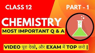 PART 1 NIOS CLASS 12 CHEMISTRY IMPORTANT QUESTIONS WITH ANSWERS  NIOS CHEMISTRY CLASS 12 [upl. by Nutter]