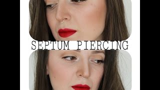 DIY Deldirmeden Septum Piercing Yapımı  Faux Septum Piercing Making [upl. by Sanalda]