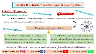 Ecologie Générale BCG S3  Chapitre II  Structure des Biocénoses et dEcosystème شرح بالدارجة [upl. by Nalyad]