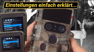 Wildkamera iZeeker IG600 Unboxing Einstellungen Menüführung WLAN Zugriff [upl. by Akenahs177]