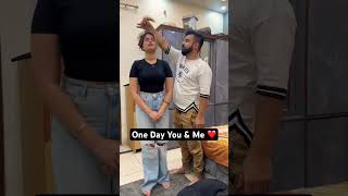 One Day You amp Me ❤️ love caringpartner rajatswati swatimonga couple ytshorts [upl. by Aiyn]