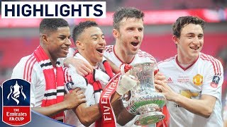 Crystal Palace 12 Manchester United 201516 Emirates FA Cup Final  Goals amp Highlights [upl. by Tnirb]