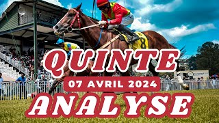 Analyse du quinte 07 Avril 2024  PRONOSTIC QUINTE DU JOUR [upl. by Aluin]