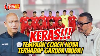 KERAS  TEMPAAN COACH NOVA TERHADAP GARUDA MUDA [upl. by Hansiain]