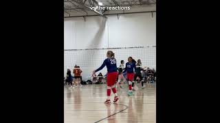 the play vs the reactions😬🫶🏼 volleyballlibero oppo outsidehitter middleblocker setter [upl. by Utley]