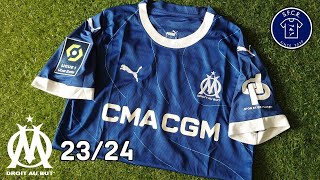 PUMA Olympique Marseille 202324 away jersey unboxing Kkgoold olm [upl. by Zoe]