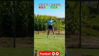 Celine Michiel challenge football tranding funny celinedept [upl. by Gnof]