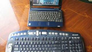 Microsoft Bluetooth Keyboard Elite connected to Acer Aspire One Netbook [upl. by Older]