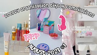 Preppy organisation tiktok compilations 1 🌺☀️🫧 skincare bedroom asmr preppy viral [upl. by Elleryt]