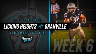 HS Football  Licking Heights at Granville 92818 [upl. by Ennaylime]