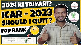 ICAR 2023 RANK CARD LATEST NEWS🥺 • ICAR COUNSELLING 2023 • Should I Quit or start next year prep🤔 [upl. by Royden]