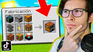 PROBAMOS los TIKTOK más VIRALES de MINECRAFT ¿FUNCIONAN 🤣😱 MINECRAFT TIKTOK 19 [upl. by Llebanna253]