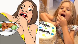 Diana and Dad Birthday Surprises and Sweets  funny Drawing Meme  Diana and Roma nastya artist [upl. by Murrell880]