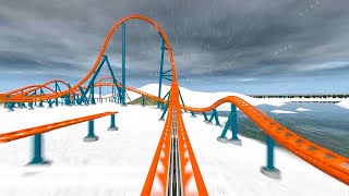 Ice Breaker Roller Coaster POV SeaWorld Orlando [upl. by Stutman]