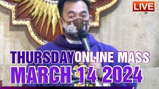 QUIAPO CHURCH LIVE MASS TODAY REV FR DOUGLAS BADONG MARCH 142024 [upl. by Gabrielson]