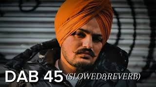 DAB 45 SLOWEDampREVERB ft sidhu moosa wala [upl. by Nnil]