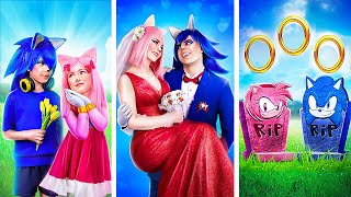 Love Story of Sonic the Hedgehog and Amy Rose Sonic in Real Life How to Become a Bride [upl. by Barnebas399]