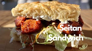 Chicken flavoured Seitan Sandwich  Traditional but not [upl. by Salazar]