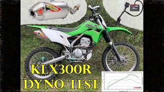 2022 Kawasaki KLX300R DynoTest DynoJet Power Commander V  T6 Pro Circuit Exhaust [upl. by Wootten]