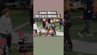 Jameis Winston mic’d up 😂 jameiswinston nfl micdup clevelandbrowns funny shorts shortsfeed [upl. by Lach]