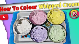 how to make colourful cream  इस विडियो को देखने के बाद whipp cream को लेकर होंगे सारे doubt खत्म [upl. by Converse427]