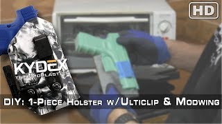 How to Make an Adjustable Retention KYDEX® Holster for a Glock 19 w an UltiClip™ Attachment [upl. by Oimetra]