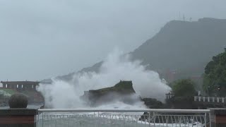 Thousands in Taiwan evacuate homes ahead of arrival of Typhoon Krathon [upl. by Amsirp]