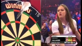 Darts Ladies World Championship 2015 Round 1 Brooks vs Gallagher [upl. by Aikem]