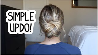 EASY UPDO HACK YOU NEED TO TRY MEDIUM amp LONG HAIRSTYLES [upl. by Celestyna]