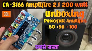 Best Amplifire Board Unboxing  CA3166 Class D 21 200 Watt  Full review with Price [upl. by Ayaj]