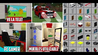 Furnicraft 3D para Minecraft pe 11920 Furniture 3D Muebles Addon Para Minecraft Bedrock 11910 [upl. by Valleau]