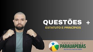 CONCURSO PARAUAPEBAS 2023  QUESTÕES PRINCÍPIOS E ESTATUTO [upl. by Cindelyn]