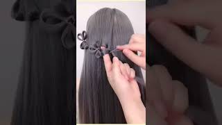 flower hairstyle techniques for beginners ✨️youtube hairstylehorts [upl. by Honeywell]