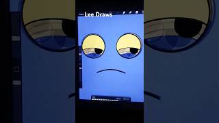 Simple easy eye roll cartoon character animation in procreate ipad [upl. by Salot343]