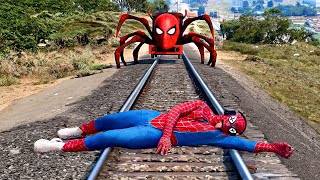 Homem Aranha e o Monstro Trem Aranha Histórias de SUPER HERÓIS [upl. by Runkle]