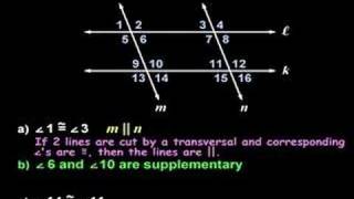 Proving Lines are Parallel  MathHelpcom  Geometry Help [upl. by Eirelam]