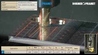 PRAMET  Insertos y portaherramientas para fresado de caja TNGX10 [upl. by Ayarahs]