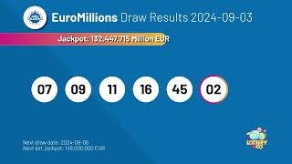 20240903 EuroMillions Lottery Results amp Winning Numbers [upl. by Erbas364]