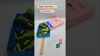 Paper Icecream Box Craft idea for kids viralshort papercraft shortsfeed youtubeshorts [upl. by Eiramasil]