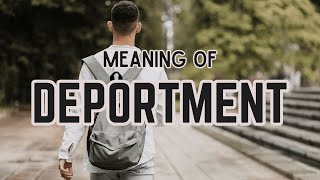 What is the meaning of Deportment [upl. by Riedel]