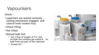 Demostrating the functions of the anaesthetic machine  Anaesthesia [upl. by Leterg]