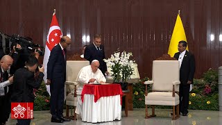 Highlights  Singapore Welcome Ceremony 12 September 2024 Pope Francis [upl. by Tebzil]