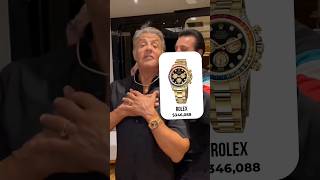 Sylvester Stallone flexing with his 400000 watch [upl. by O'Carroll]