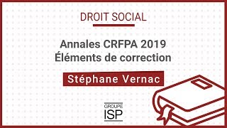 Annales CRFPA 2019  Droit social [upl. by Siaht611]