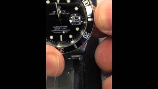 Rolex Submariner 16610 Date Change Movement in 240fps slomotion [upl. by Ojeibbob]